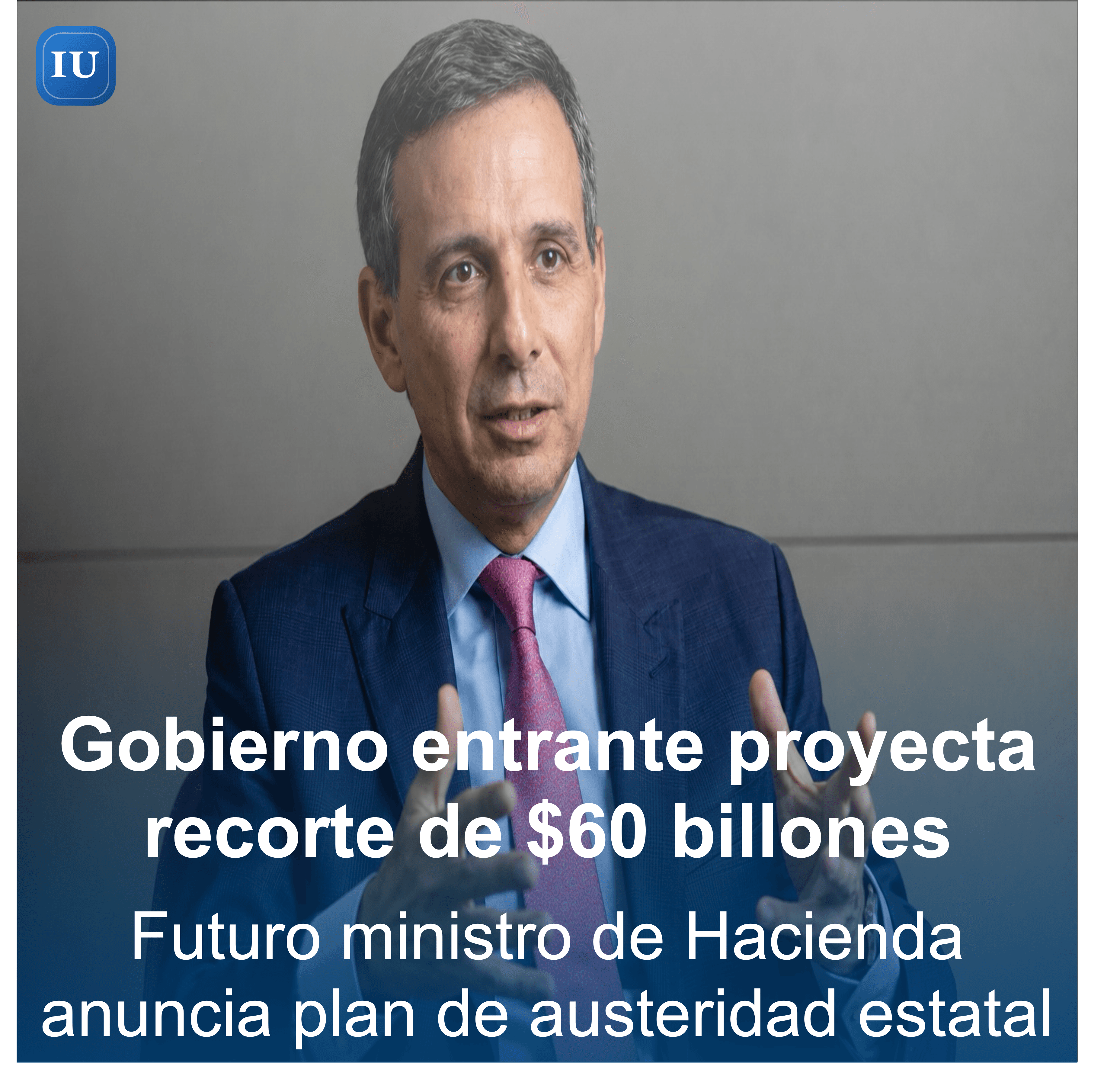 Gobierno de De la Espriella buscará recortar $60 billones del gasto público, anuncia futuro ministro de Hacienda