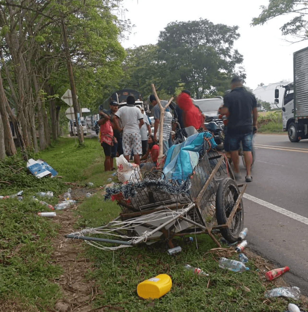 Camión atropella a mujer recicladora en la troncal de Chinú