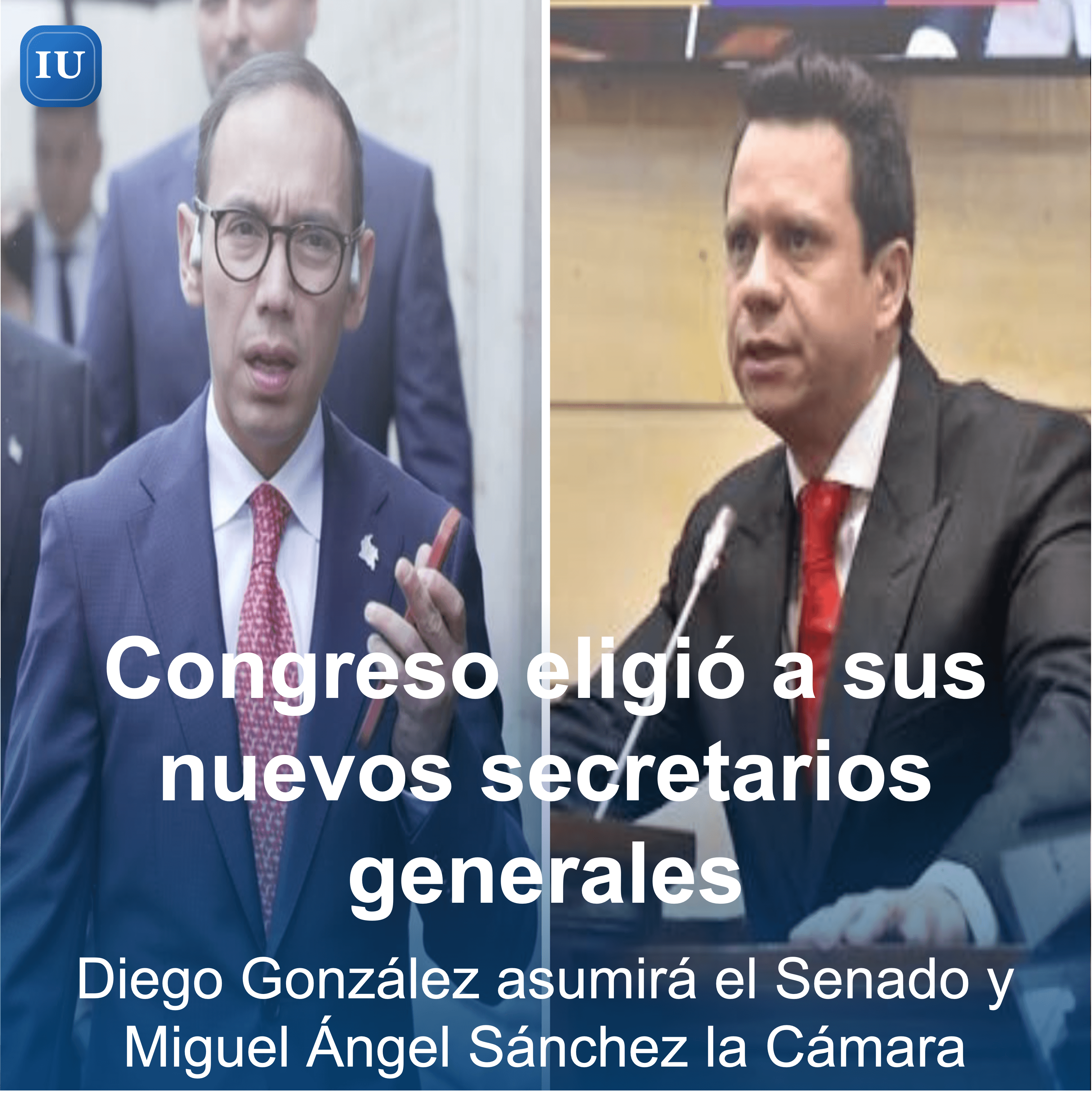 Diego González y Miguel Ángel Sánchez serán los nuevos secretarios generales del Congreso